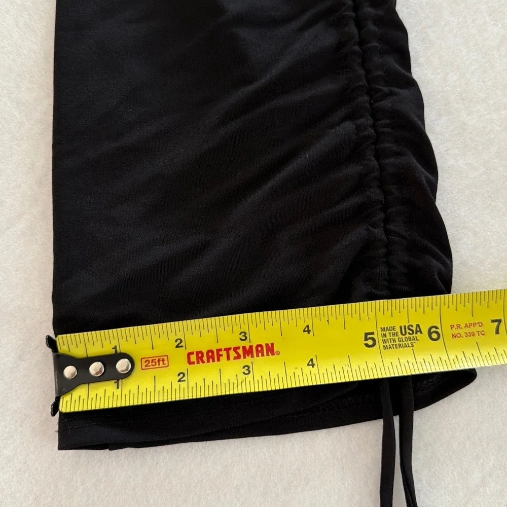 I by Iris Setlakwe Women Large Black Ruched Sleeve Full‎ Zip Bomber Jacket